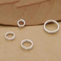 Стерлингового серебра кольцо раскола, Серебро 925 пробы, DIY & разный размер для выбора, серебряный, продается PC