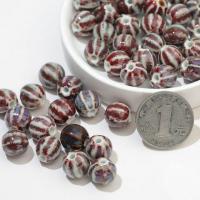 Glasierte Porzellan Perlen, Wassermelone, DIY, keine, 12mm, Bohrung:ca. 3mm, 10PCs/Tasche, verkauft von Tasche