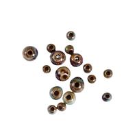 Glasierte Porzellan Perlen, rund, DIY & verschiedene Größen vorhanden, gemischte Farben, Bohrung:ca. 3mm, 50PCs/Tasche, verkauft von Tasche