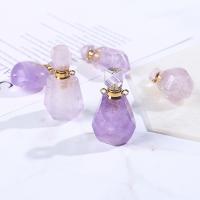 Amethyst Perfume Bottle Pendant, Unisex & 1/1 loop, purple 