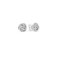 Cubic Zirconia Micro Pave Sterling Silver Earring, 925 Sterling Silver, with Cubic Zirconia, plated & for woman & faceted 7-15mm 