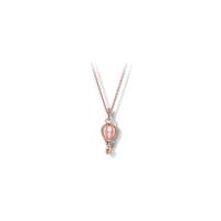 925 Sterling Silver European Necklace, with Cubic Zirconia, plated & for woman & enamel Approx 45 cm 