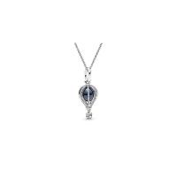 925 Sterling Silver European Necklace, with Cubic Zirconia & for woman & enamel & hollow Approx 45 cm 
