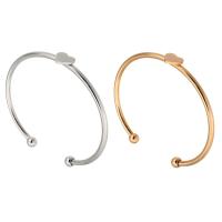 Stainless Steel Cuff Bangle, 316 Stainless Steel, Heart, Vacuum Plating, fashion jewelry & for woman 