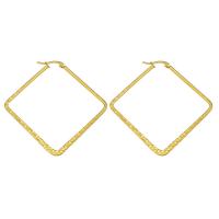 Stainless Steel Hoop Earring, 316 Stainless Steel,  Square, Vacuum Plating, 6 pieces & fashion jewelry & for woman, golden 