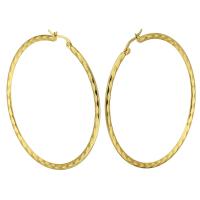 Stainless Steel Hoop Earring, 316 Stainless Steel, Round, Vacuum Plating, fashion jewelry & for woman, golden 