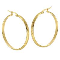 Stainless Steel Hoop Earring, 316 Stainless Steel, Vacuum Plating, 6 pieces & fashion jewelry & for woman, golden 