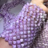 Kunzite Beads, with Seedbead, polished, DIY & faceted, purple cm 