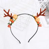 Plastic Hair Band, with Cloth, handmade, Halloween Design & for children mixed colors, 260mm 