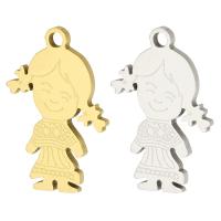 Stainless Steel Pendants, 304 Stainless Steel, Girl, Galvanic plating, fashion jewelry Approx 1mm 