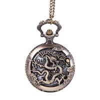 Watch Necklace, Zinc Alloy, Chinese movement, antique brass color plated, waterproofless & Unisex & enamel Approx 16.92 Inch 