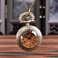 Watch Necklace, Zinc Alloy, with Glass & Plastic, Chinese movement, antique brass color plated, waterproofless & Unisex, tan Approx 15.74 Inch 