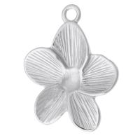 Stainless Steel Flower Pendant, 316 Stainless Steel, DIY, original color, 23*30*3mm Approx 2.5mm 