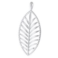 Stainless Steel Leaf Pendant, 316 Stainless Steel, DIY & hollow, original color, 24*52*2.5mm Approx 3mm 