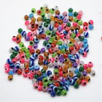 Böses Auge Harz Perlen, rund, Epoxidharzklebstoff, DIY & böser Blick- Muster & verschiedene Größen vorhanden, gemischte Farben, 100PCs/Tasche, verkauft von Tasche