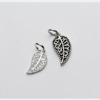 Sterling Silver Letter Pendants, 925 Sterling Silver, Leaf, plated & hollow 