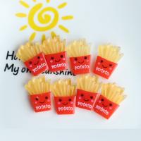 Mobile Phone DIY Decoration, Resin, French Fries, handmade, red 