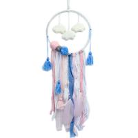 Fashion Dream Catcher, Feather, with Cotton Thread & Iron, handmade, hanging, mixed colors 