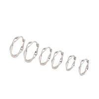 Männer Sterling Silber Hoop Ohrringe, 925er Sterling Silber, plattiert, unisex & verschiedene Größen vorhanden, keine, verkauft von Paar