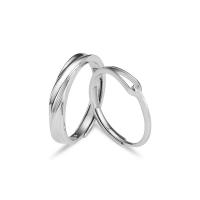Couple Finger Rings, 925 Sterling Silver, platinum plated, Adjustable & fashion jewelry, original color 