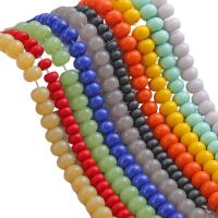 Rondell Kristallperlen, Kristall, flache Runde, zufällig gesendet & DIY, gemischte Farben, 10x8mm, ca. 54PCs/Strang, verkauft von Strang