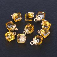 Pendentifs en alliage de Zinc Crystal, avec cristal, Placage de couleur d'or, bijoux de mode & DIY, plus de couleurs à choisir Vendu par sac