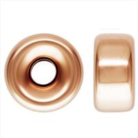perles sans soudure remplies d'or, Doublé or, rondelle, 14K rempli d’or, 14K rose Gold-Filled & normes différentes pour le choix, couleur or rose, Vendu par PC