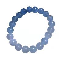 Aquamarine Bracelet, Round, Unisex blue Approx 18 cm 