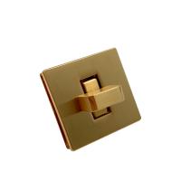 Zinc Alloy Bag Lock, Square, gold color plated, DIY 