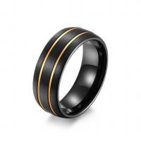 Tungsten Steel Finger Ring, plated & for man 8mm, US Ring 