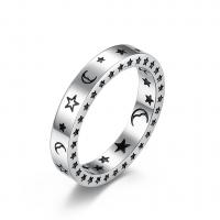 Enamel Stainless Steel Finger Ring, 304 Stainless Steel, Unisex original color, 4mm, US Ring 