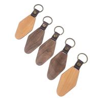 Porte-clés en bois, avec alliage de zinc, unisexe, plus de couleurs à choisir, 133mm, Vendu par PC