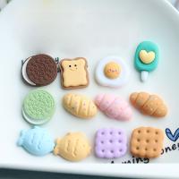 Mobile Phone DIY Decoration, Resin, food shape, hand drawing multi-colored, 20-23mm 