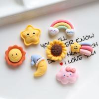 Mobile Phone DIY Decoration, Resin, Cartoon, hand drawing multi-colored, 15-20mm 