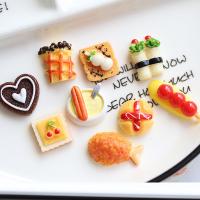 Mobile Phone DIY Decoration, Resin, food shape, hand drawing multi-colored, 20-25mm 