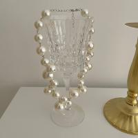 Perlas de plástico ABS collar, con aleación de zinc, con 5cm extender cadena, Joyería & para mujer, Blanco, longitud:42 cm, Vendido por Sarta