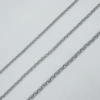Stainless Steel Rolo Chain, 304 Stainless Steel, electrolyzation original color 