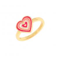 Emaille Zink Legierung Finger Ring, Zinklegierung, goldfarben plattiert, Modeschmuck & für Frau, keine, 18x1mm, verkauft von PC