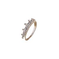 Cubic Zirconia Micro Pave Brass Finger Ring, plated, micro pave cubic zirconia & for woman US Ring 