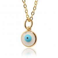 Collier Evil Eye bijoux, laiton, Placage de couleur d'or, pour femme & émail, plus de couleurs à choisir Environ 17.7 pouce, Vendu par PC