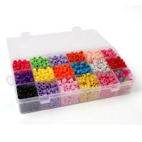 Solide Acryl Perlen, rund, DIY, gemischte Farben, 9x6mm, verkauft von Box