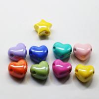 Solid Color Acrylic Beads, stoving varnish & DIY, mixed colors, Approx 