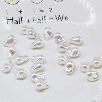 Perlas plásticas Abalorio, Bricolaje, Blanco, 15mm, aproximado 100PCs/Bolsa, Vendido por Bolsa