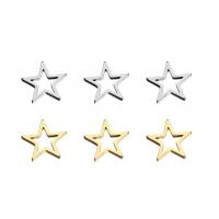 Stainless Steel Star Pendant, 304 Stainless Steel, Vacuum Ion Plating, Unisex & hollow Approx 
