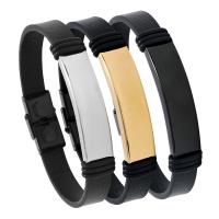 PU Leather Bracelet, with 304 Stainless Steel & for man 