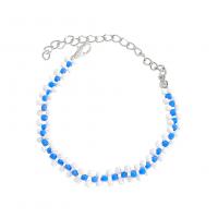 Zinc Alloy Resin Bracelets, with Resin, silver color plated, fashion jewelry & for woman, two different colored .5-24.5 cm 