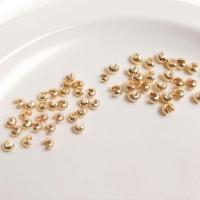 Brass Crimp Bead Cover, real gold plated & DIY golden 