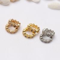 Large Hole Brass Beads, plated, DIY & micro pave cubic zirconia 