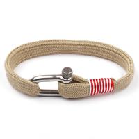 Polyester Cord Bracelet, with Titanium Steel, Unisex Approx 8.26 Inch 