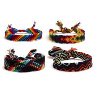 Шнур-терилен браслет, Регулируемый & плетеный браслет & Женский, Много цветов для выбора, длина:Приблизительно 17-28 дюймовый, продается PC